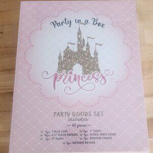 New PARTY IN A BOX Princess theme Birthday party set up